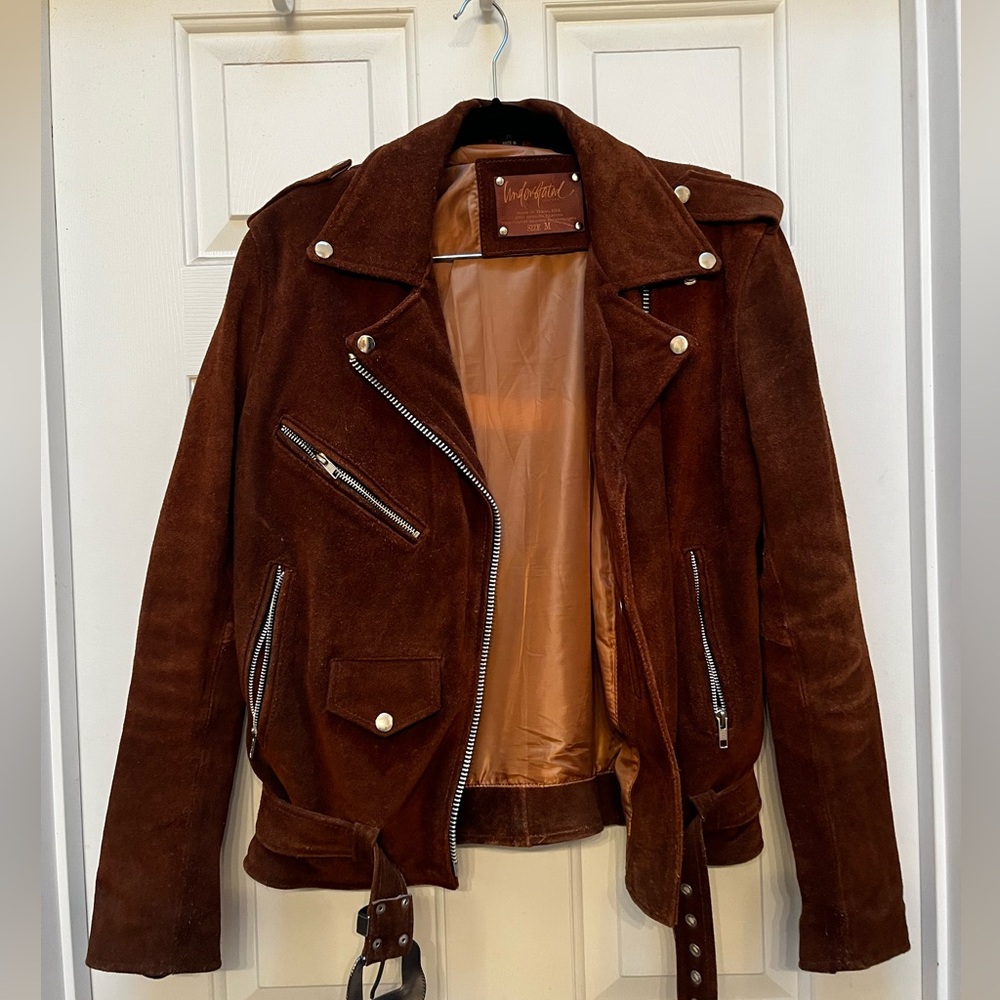 Understated leather Brown suede Jacket